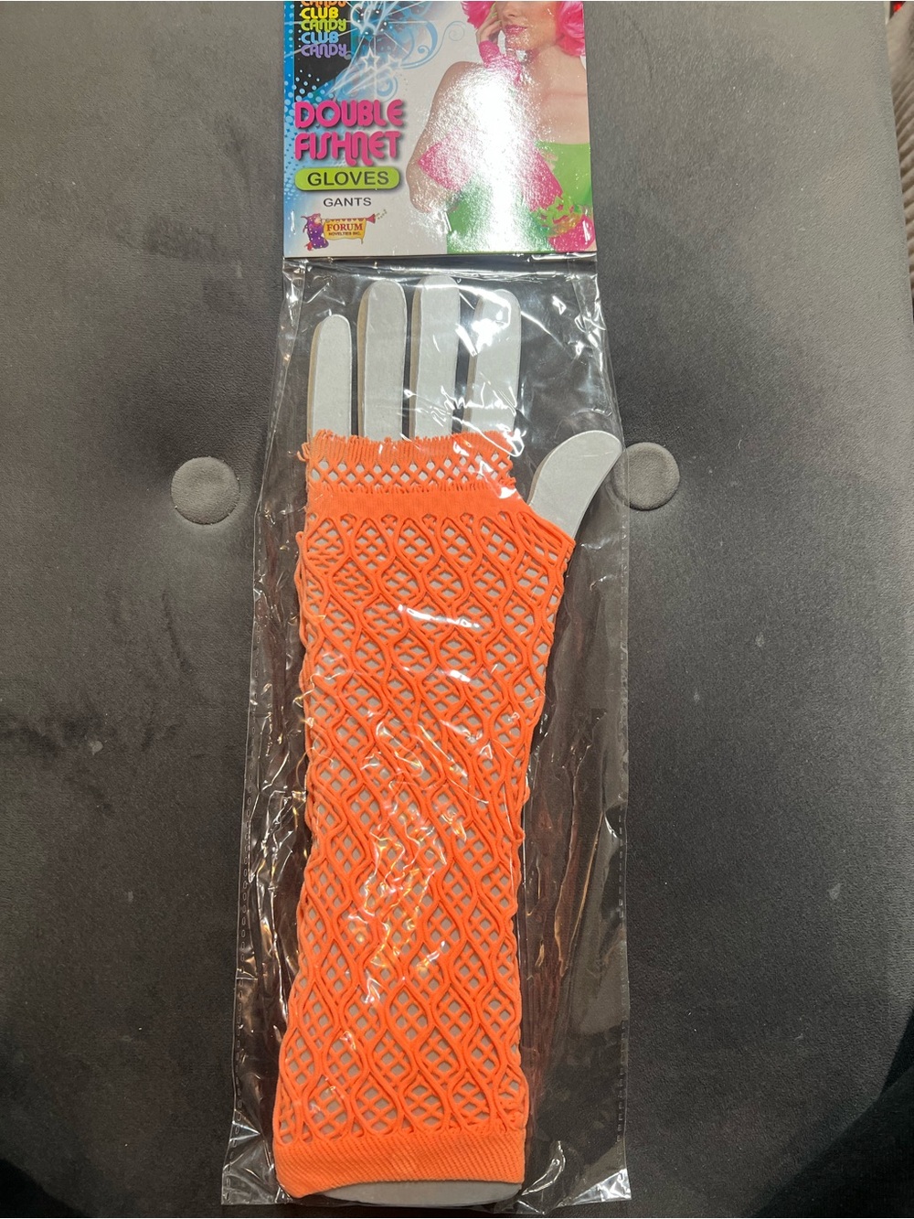 Fishnet Gloves - Orange